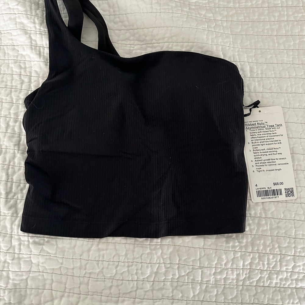 Black Ribbed Yoga Tank Top